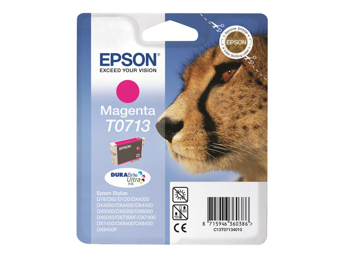  Epson  T0713 Gu pard magenta cartouche  d encre 